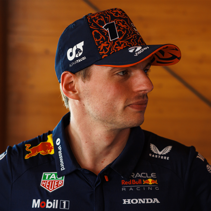 Red Bull Racing 2025 Max Verstappen Orange Lion Driver Cap