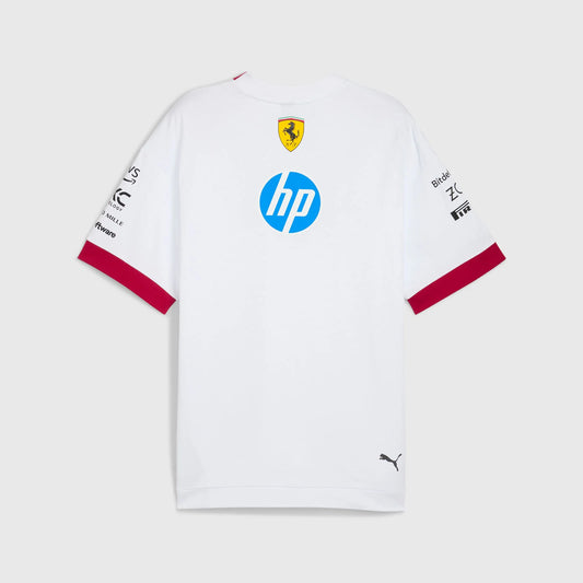 Scuderia Ferrari 2025 Team Oversized T-Shirt - White