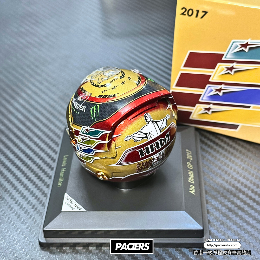 Spark 1:5 Mercedes-AMG F1 2017 Lewis Hamilton Abu Dhabi GP Helmet - Limited Edition