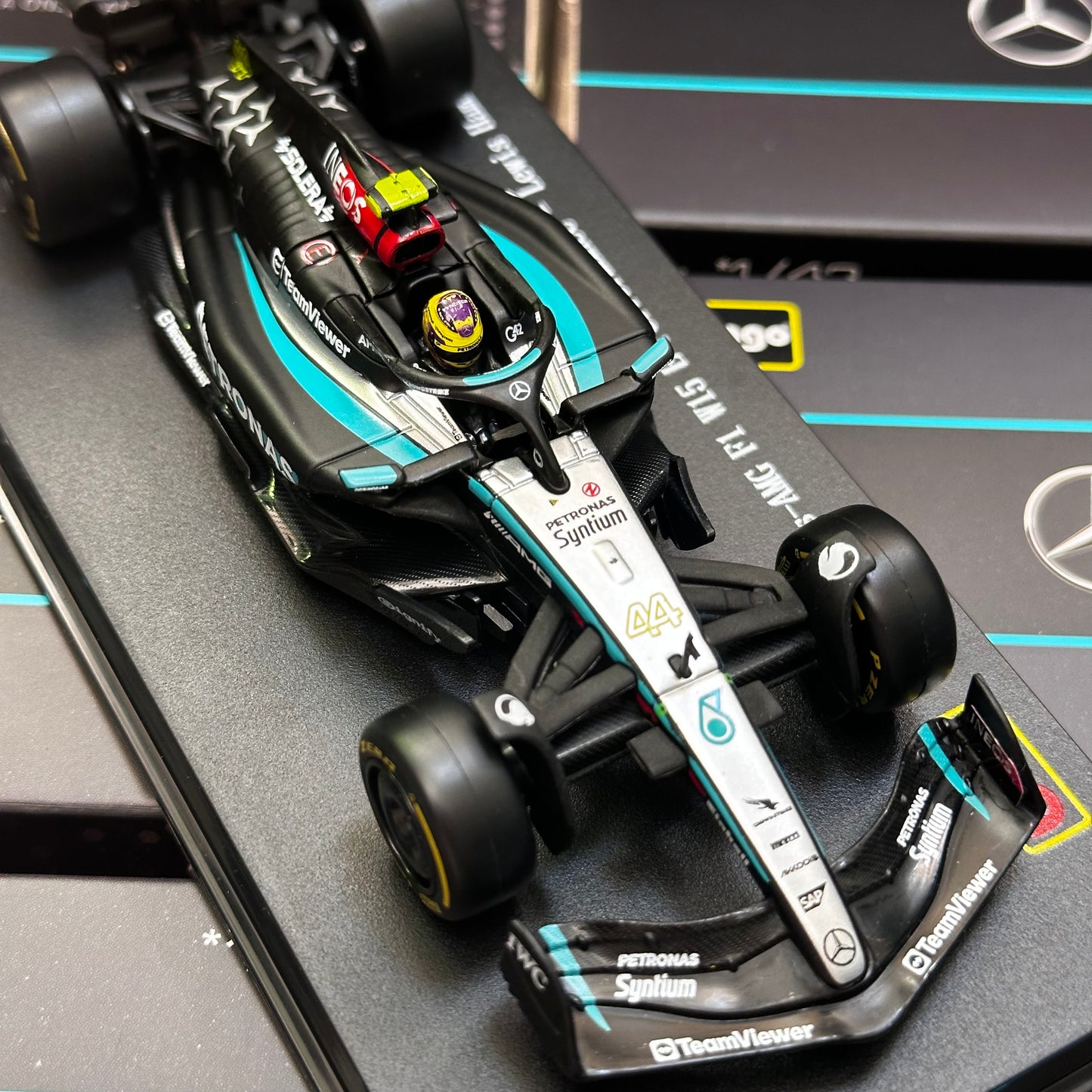Bburago 1:43 Mercedes-AMG F1 2024 W15 with Acrylic Showcase
