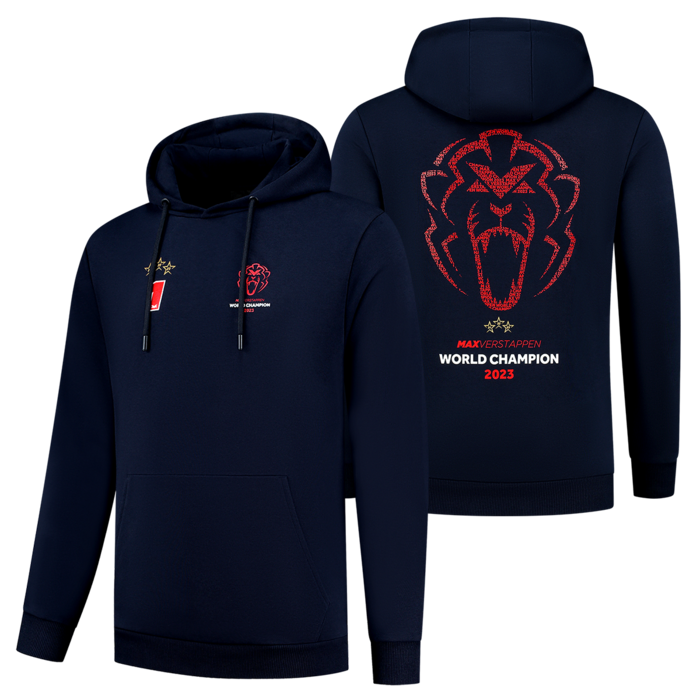 Pre Order Red Bull Racing 2023 Max Verstappen 3 Time World Champion Hoodie