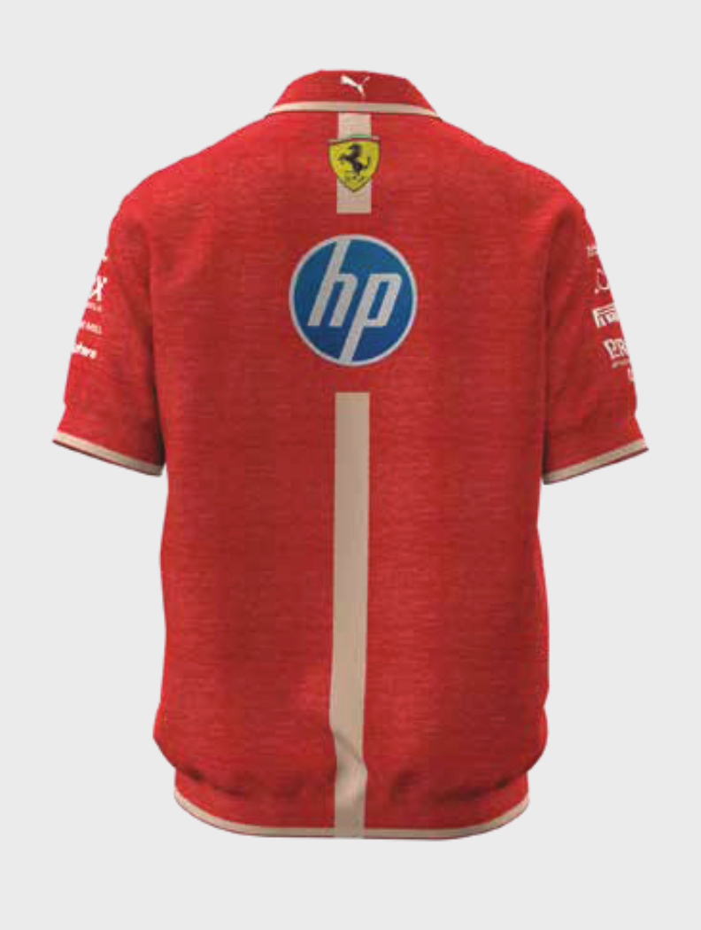 Scuderia Ferrari 2025 Chinese GP Team Knitted Polo