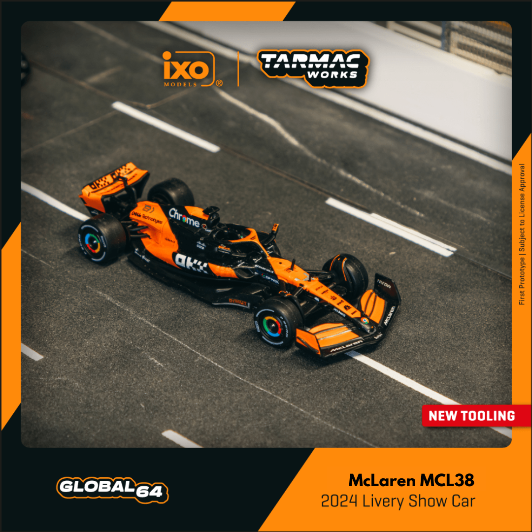Pre-Order] Tarmac 1:64 McLaren F1 2024 MCL38 Livery Showcar