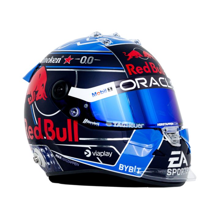 MAX VERSTAPPEN SIGNED RED BULL RACING F1 1:2 HELMET JAPAN