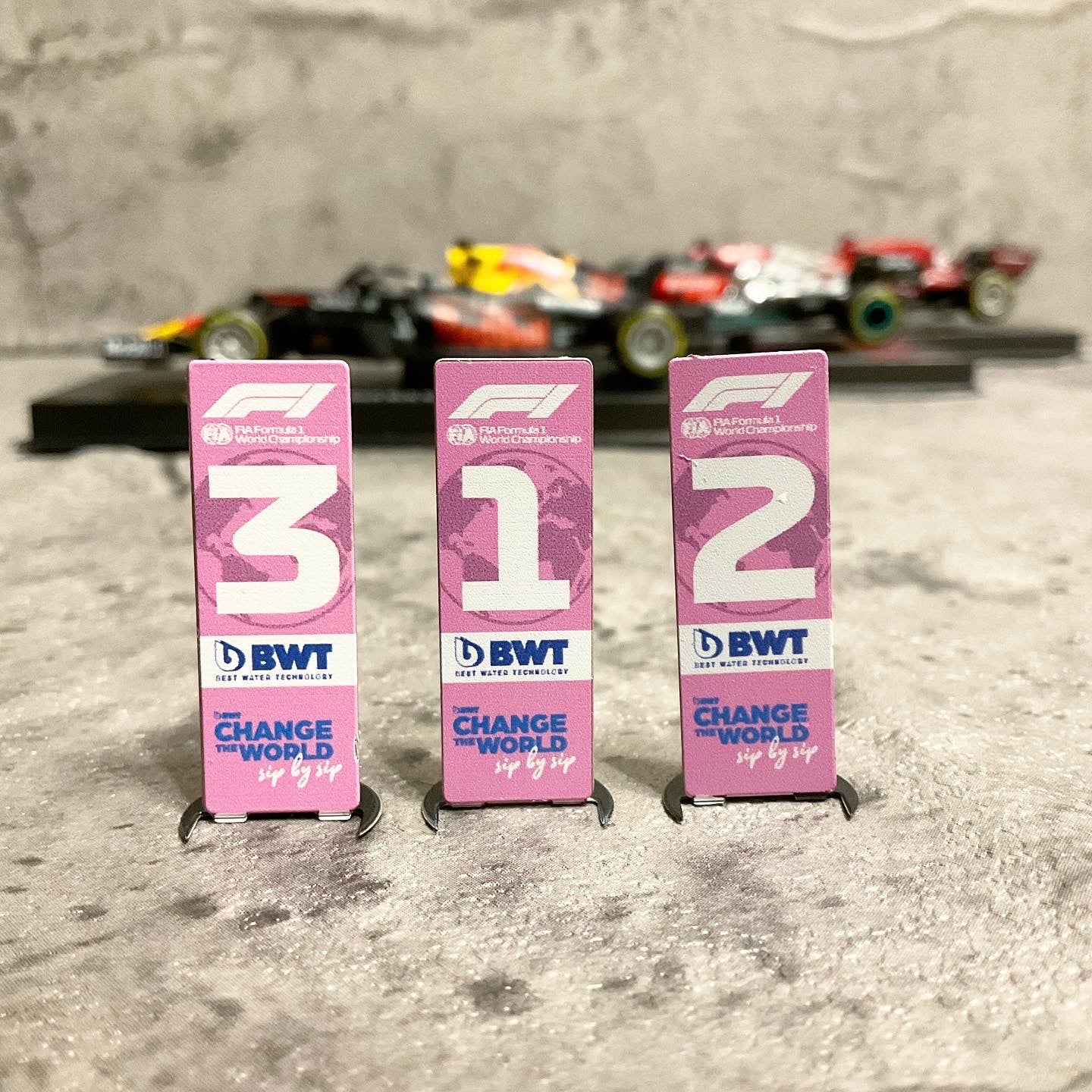 Metallic F1 Podium Cars Stand 2022