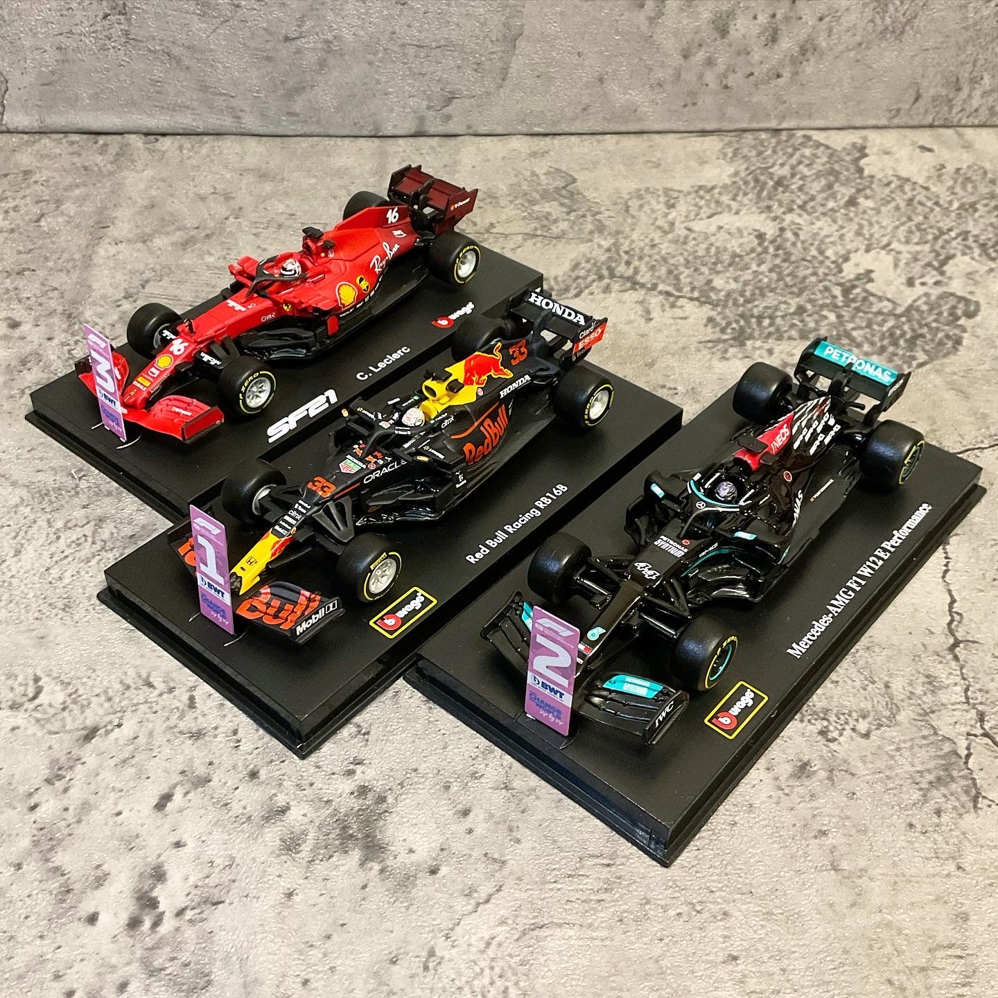 Metallic F1 Podium Cars Stand 2022