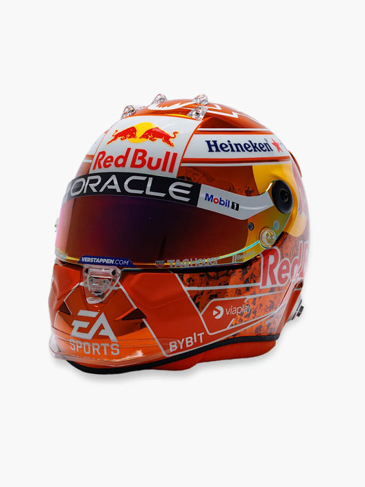[Pre-Order] Red Bull Racing 2024 Max Verstappen Orange Tribute Helmet 1:2 | 1:4