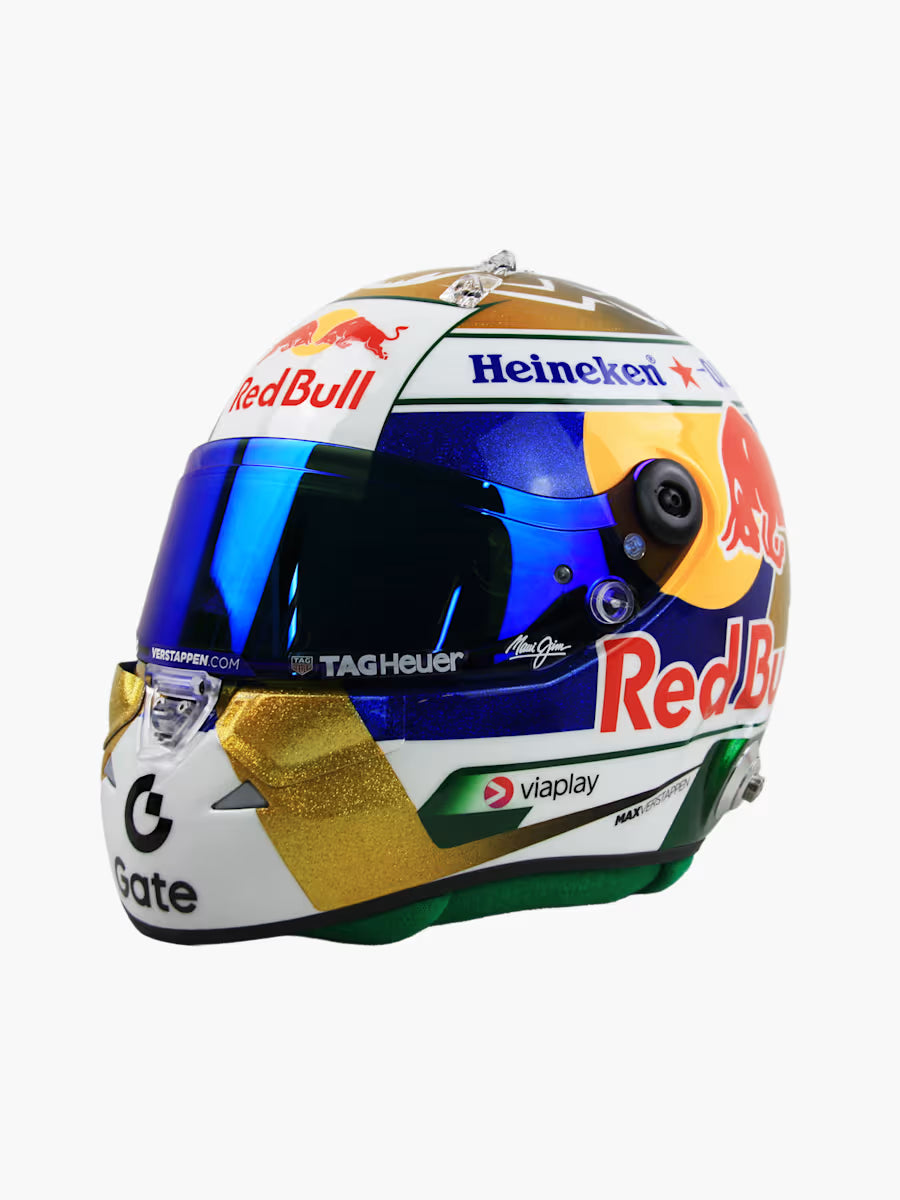 [Pre-Order] Red Bull Racing 2025 Max Verstappen Brazil GP Helmet 1:4 | 1:2