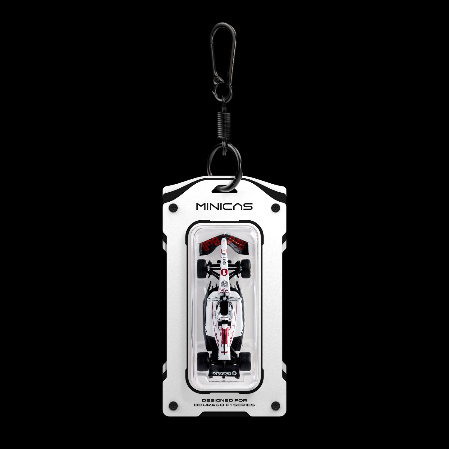 FORM-TAG 64 | Formula 1 Model Car Keychain Display Case - White Version - Red Bull Racing Japanese GP