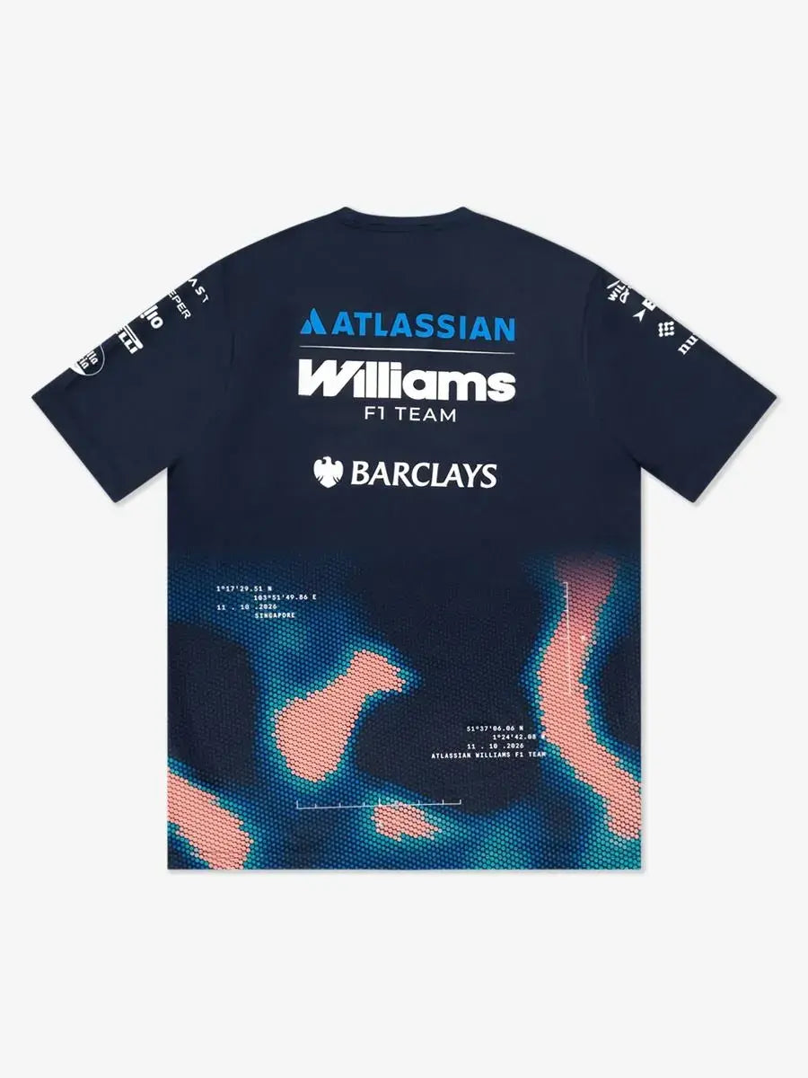 [Pre-Order] Williams Racing 2026 Team Singapore GP Tech T-Shirt