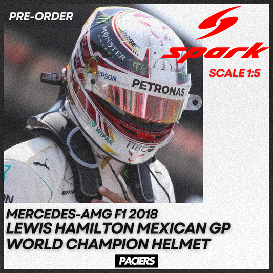 [Pre-Order] Spark 1:5 Mercedes-AMG F1 2018 Lewis Hamilton Mexican GP World Champion Helmet