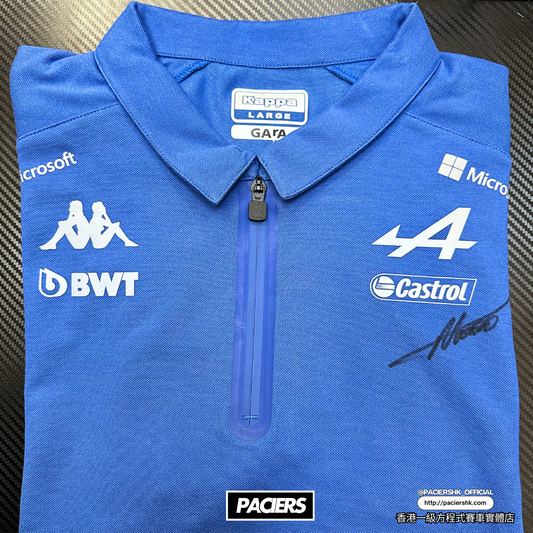 Alpine 2022 Team Polo - Fernando Alonso Signed