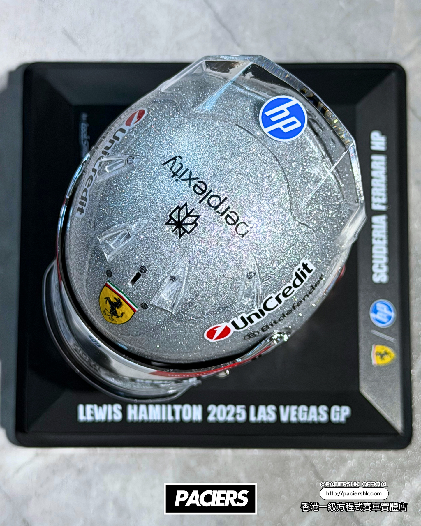 Looksmart 1:5 Scuderia Ferrari 2025 Lewis Hamilton Las Vegas Helmet