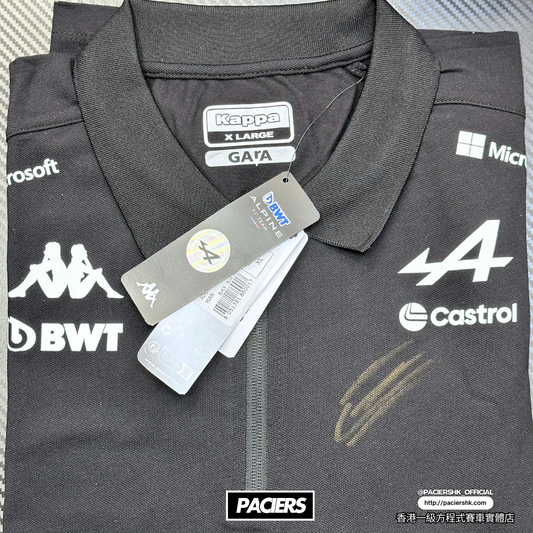 Alpine 2024 Team Polo - Esteban Ocon Signed