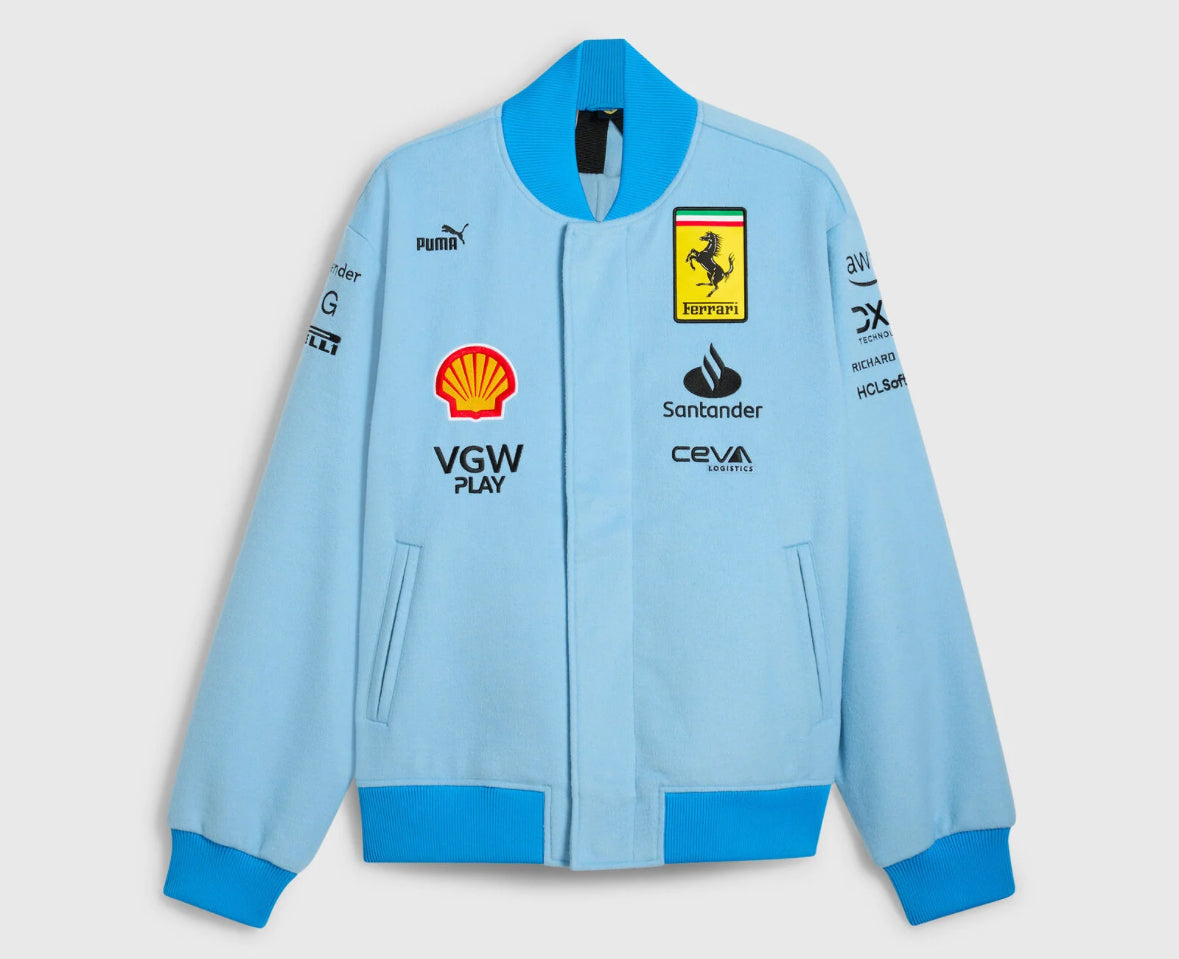 LIMITED TIME🚨[Pre-Order] Scuderia Ferrari 2024 Miami GP Team Varsity Jacket