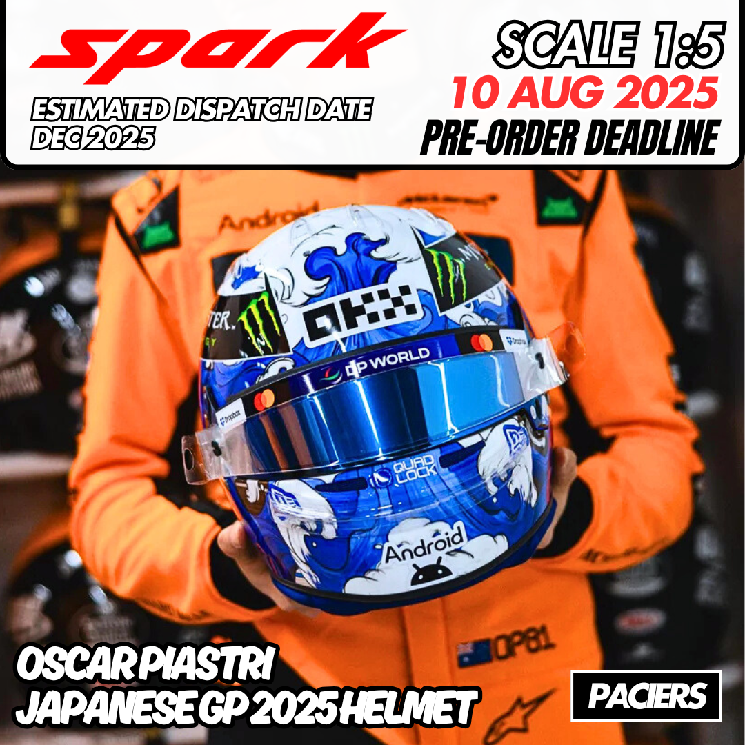 [Pre-Order] Spark 1:5 McLaren F1 2025 Oscar Piastri Japanese GP Helmet