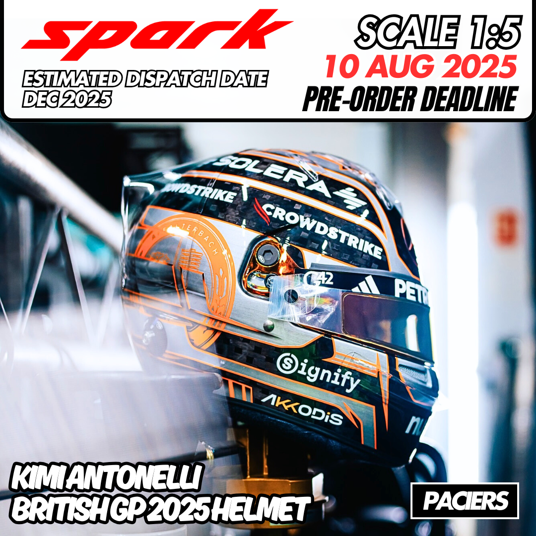 [Pre-Order] Spark 1:5 Mercedes-AMG F1 2025 Kimi Antonelli British GP Helmet