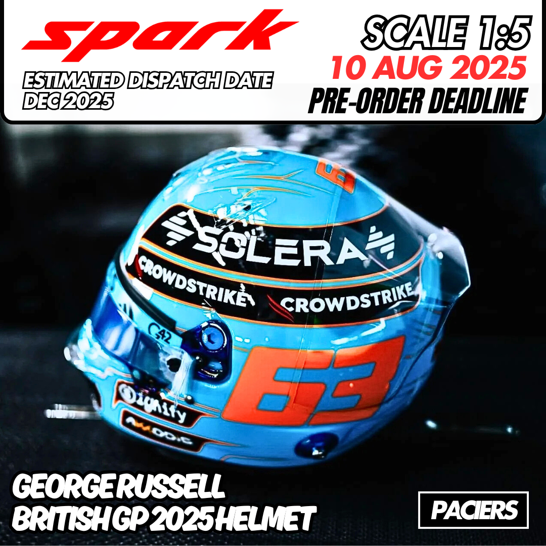 [Pre-Order] Spark 1:5 Mercedes-AMG F1 2025 George Russell British GP Helmet