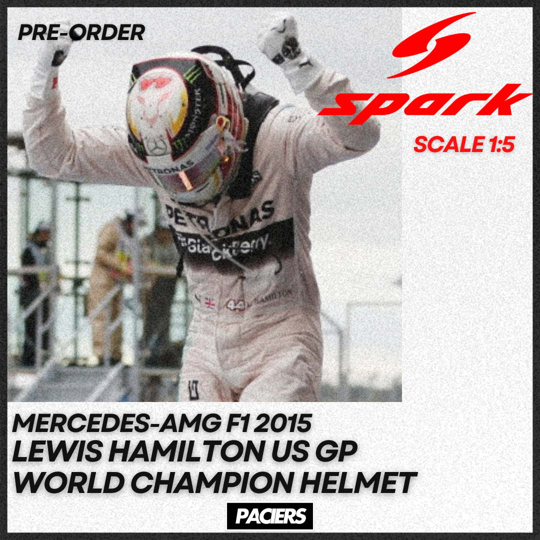 [Pre-Order] Spark 1:5 Mercedes-AMG F1 2015 Lewis Hamilton US GP World Champion Helmet