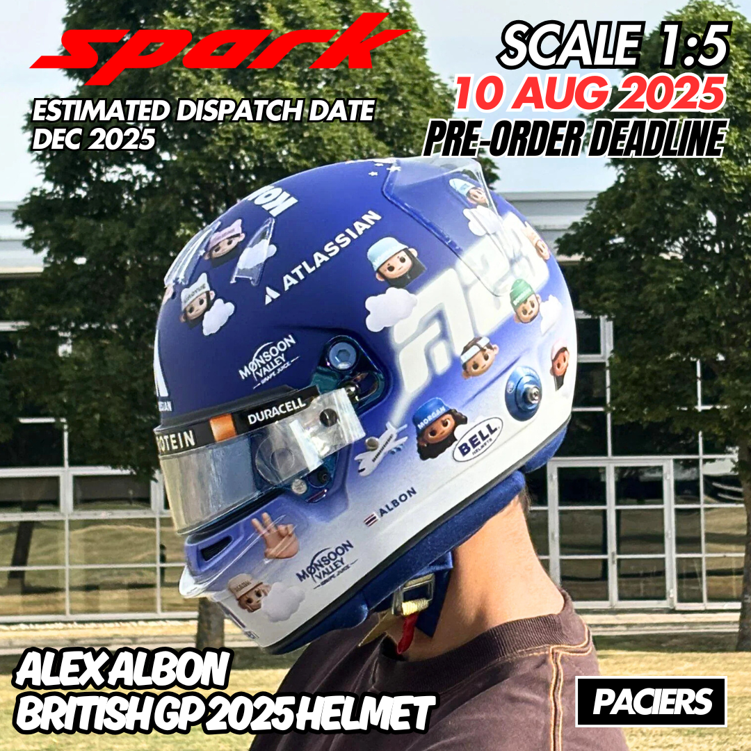 [Pre-Order] Spark 1:5 Williams Racing F1 2025 Alex Albon British GP Helmet