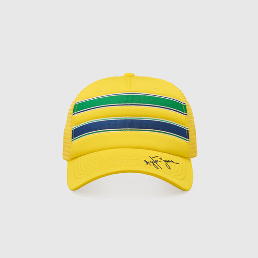 [Pre-Order] Ayrton Senna Stripe Trucker Cap