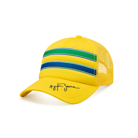 [Pre-Order] Ayrton Senna Stripe Trucker Cap