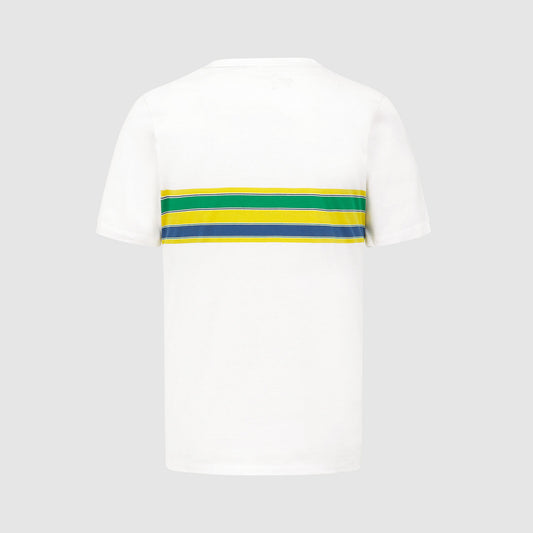 [Pre-Order] Ayrton Senna Helmet Stripe T-Shirt