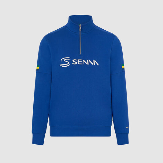 [Pre-Order] Ayrton Senna Stripe 1/4 Zip Sweater