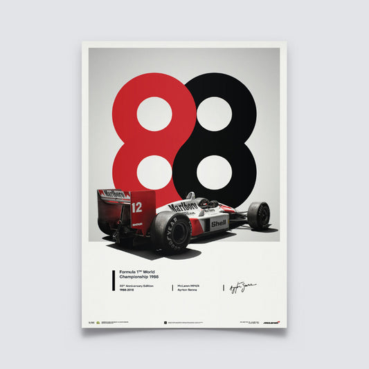 [Pre-Order] McLaren Honda MP4/4 Ayrton Senna San Marino GP Poster