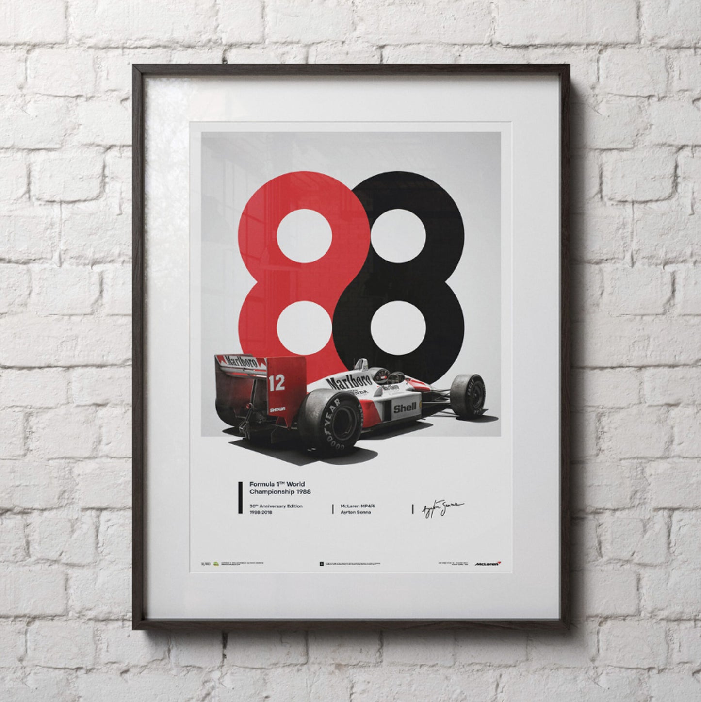 [Pre-Order] McLaren Honda MP4/4 Ayrton Senna San Marino GP Poster