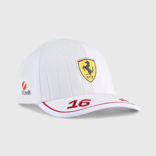 [Pre-Order] Scuderia Ferrari 2025 Charles Leclerc Cap - White