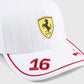 [Pre-Order] Scuderia Ferrari 2025 Charles Leclerc Cap - White
