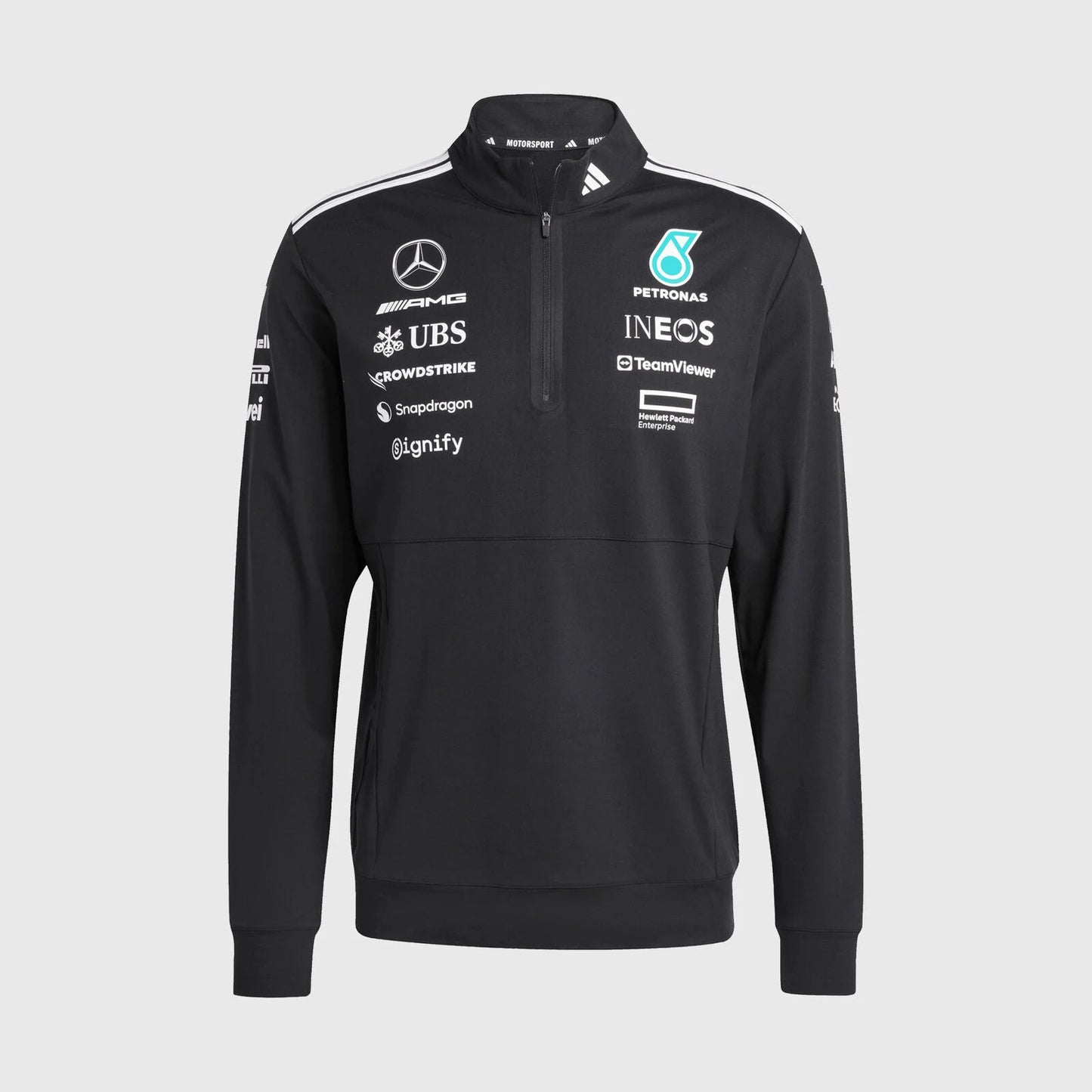 [Pre-Order] Mercedes-AMG F1 2025 Adidas Team 1/4 Zip Sweatshirt