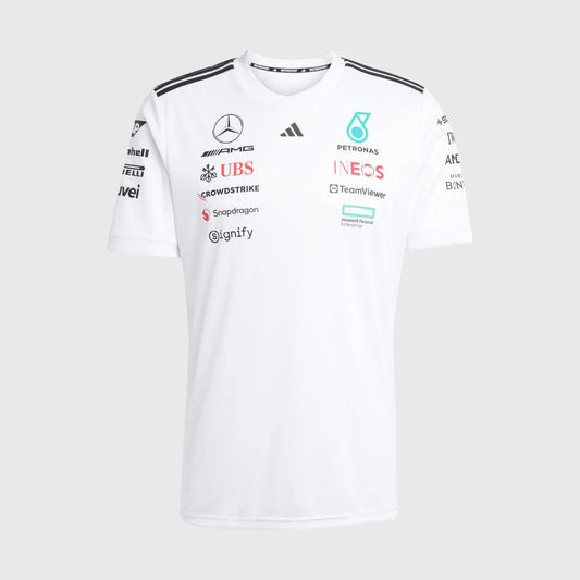 [Pre-Order] Mercedes-AMG F1 2025 Adidas Team T-Shirt - White