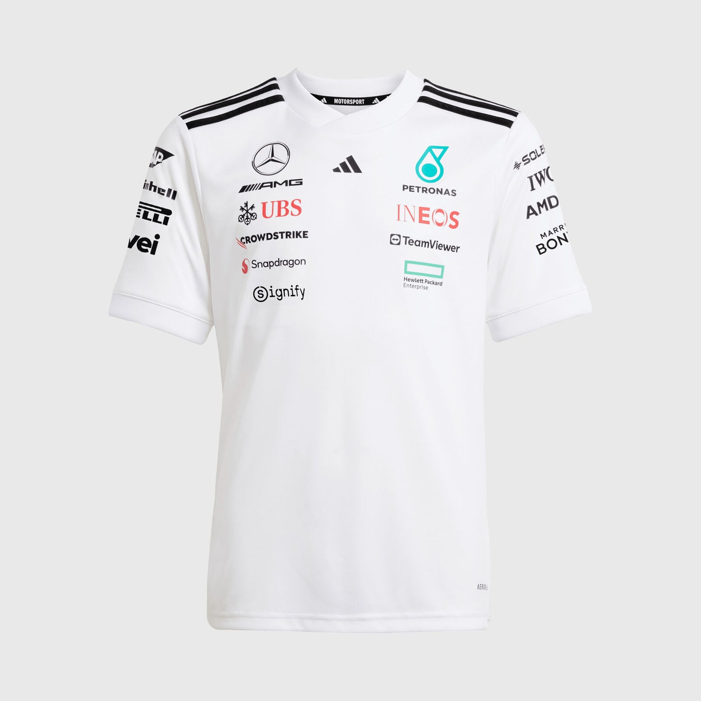 [Pre-Order] Mercedes-AMG F1 2025 Adidas Team T-Shirt - Kids (2 Colours)