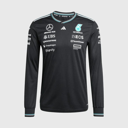 [Pre-Order] Mercedes-AMG F1 2025 Adidas Authentic Team Long Sleeve T-Shirt (2 Colours)