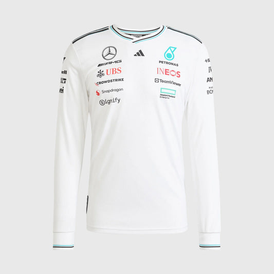 [Pre-Order] Mercedes-AMG F1 2025 Adidas Authentic Team Long Sleeve T-Shirt (2 Colours)