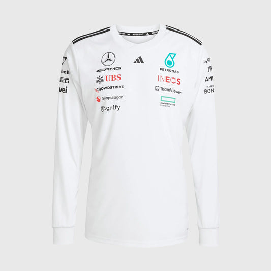 [Pre-Order] Mercedes-AMG F1 2025 Adidas Team Long Sleeve T-Shirt (2 Colours)