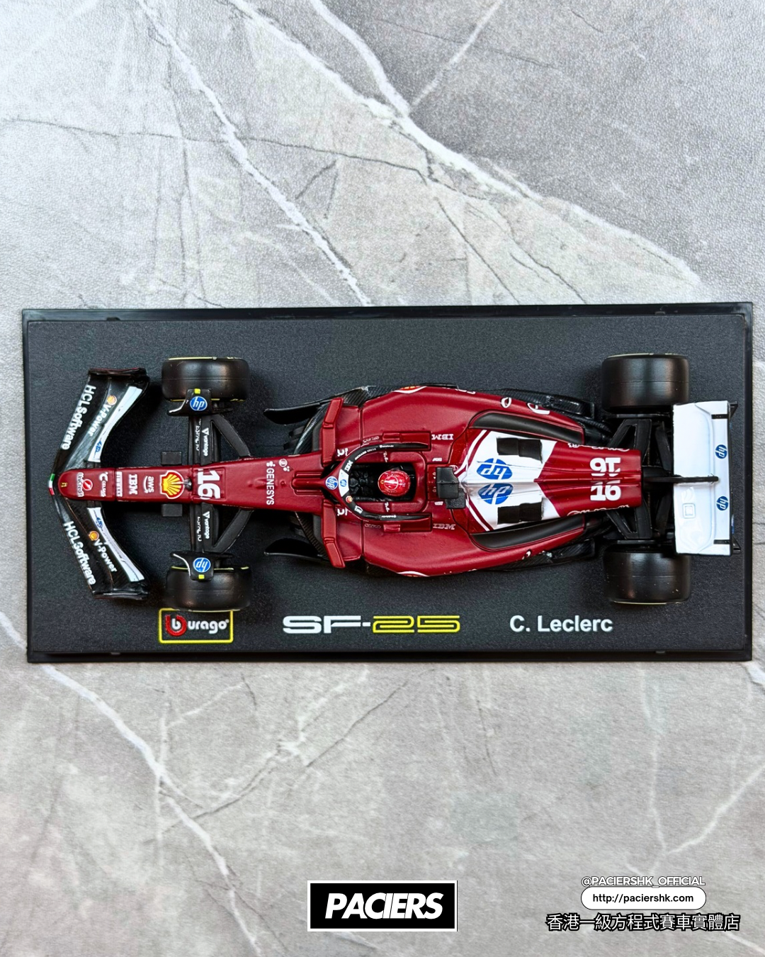 Bburago 1:43 Scuderia Ferrari 2025 SF-25 with Acrylic Showcase