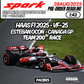 [Pre-Order] Spark 1:43 Haas F1 2025 VF-25 Esteban Ocon Canadian GP Team 200th Race