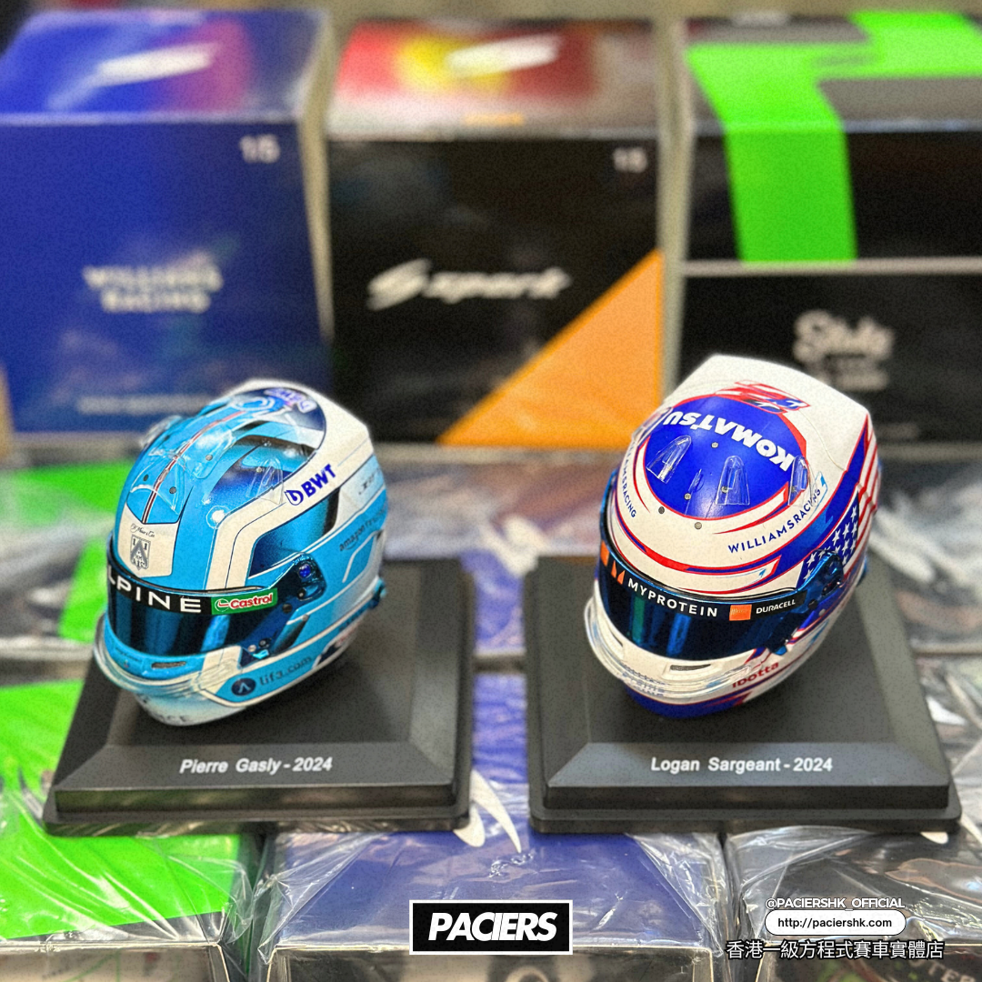 [In-Stock] Spark 1:5 Williams Racing 2024 Logon Sargeant Season Helmet Model