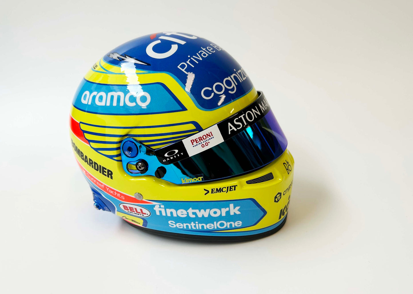 [Pre-Order] Bell Aston Martin F1 2023 Fernando Alonso Helmet Model 1:2