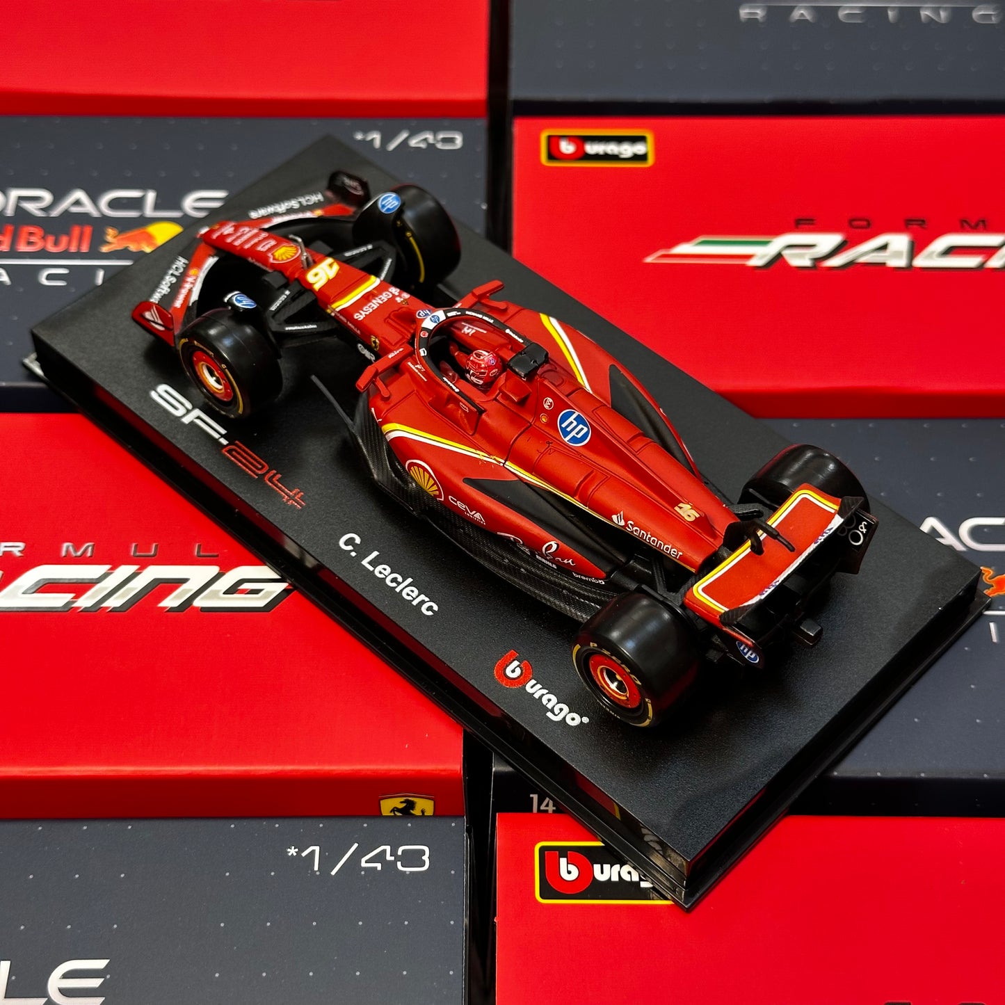 [In-Stock] Bburago 1:43 Scuderia Ferrari 2024 SF-24 with Acrylic Showcase