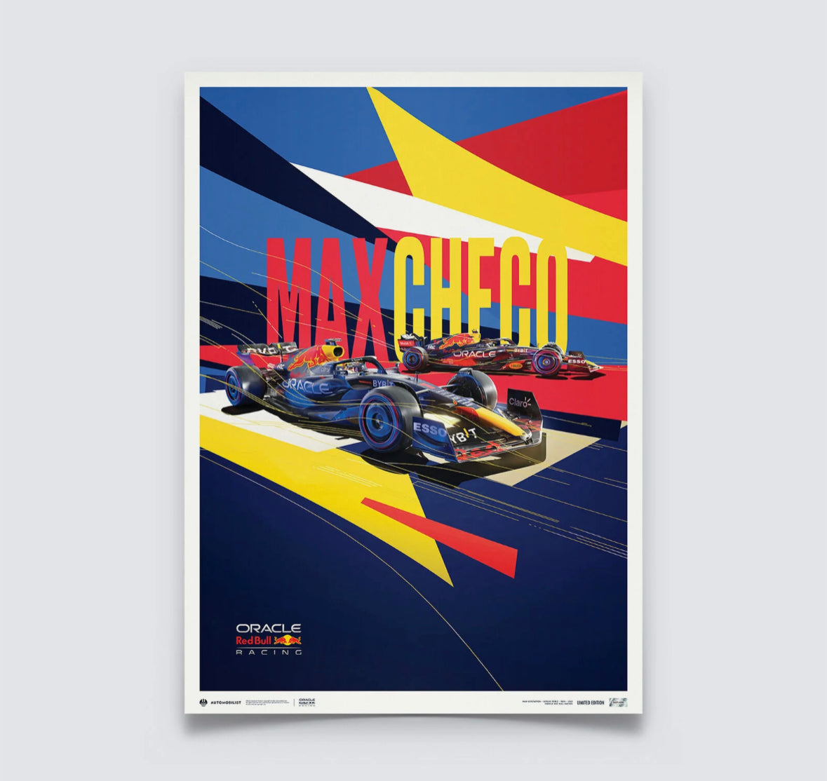 [Pre-Order] Oracle Red Bull Racing 2022 Max &amp; Checo RB18 Poster