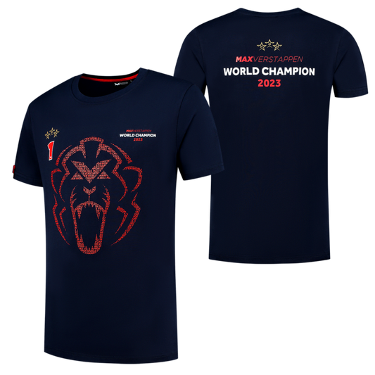 [Pre-Order] Red Bull Racing 2023 Max Verstappen 3-Time World Champion T-Shirt
