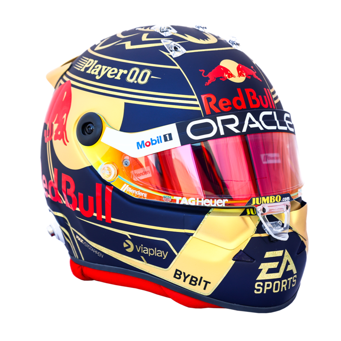 [Pre-Order] Oracle Red Bull Racing 2023 Max Verstappen 3-Time World Champion Helmet 1:4 & 1:2