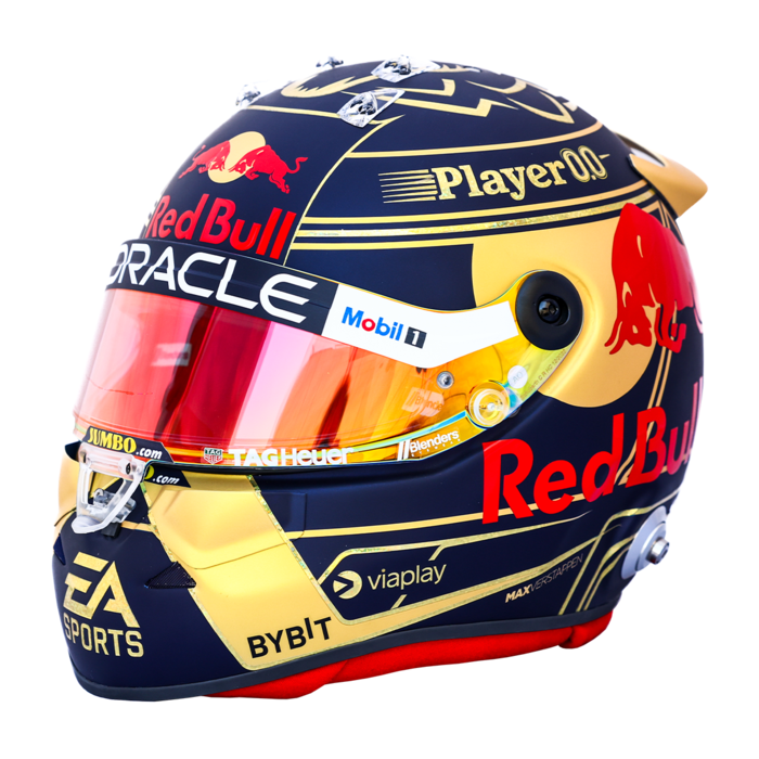 [Pre-Order] Oracle Red Bull Racing 2023 Max Verstappen 3-Time World Champion Helmet 1:4 & 1:2