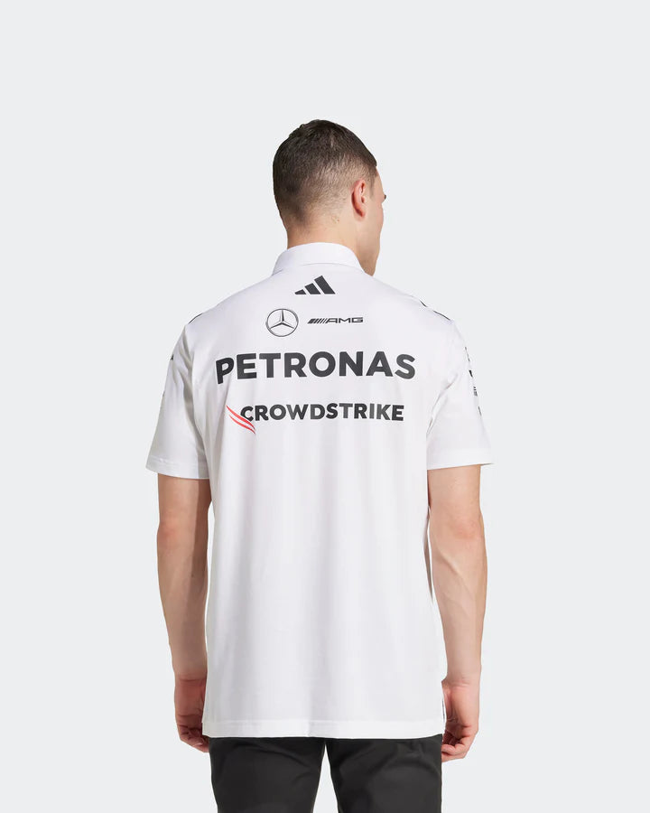 [Pre-Order] Mercedes-AMG F1 2025 Adidas Team Polo - White