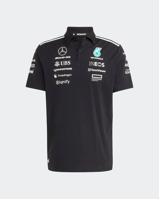 [Pre-Order] Mercedes-AMG F1 2025 Adidas Team Polo - Black