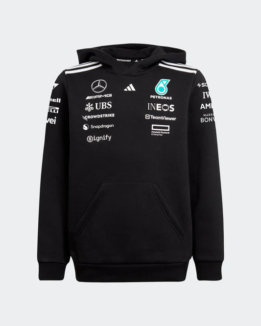 [Pre-Order] Mercedes-AMG F1 2025 Adidas Team Hoodie - Kids